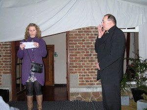Mgr Harpigny et Alice Livin