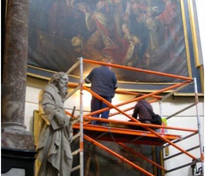 Namur: Une restauratrice polonaise au chevet de « L&rsquo;adoration des mages »