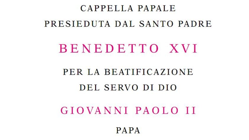 Carnet de la célébration de la béatification Jean-Paul II