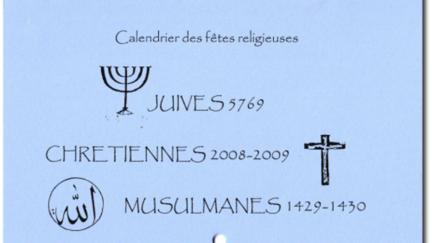 Interreligieux: le calendrier d&rsquo;El Kalima