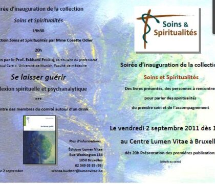 Lumen Vitae lance une nouvelle collection: « Soins et spiritualité »