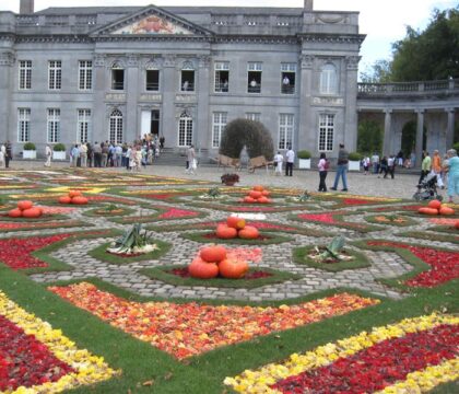 Un tapis de fleurs circulaire au Château de Seneffe !