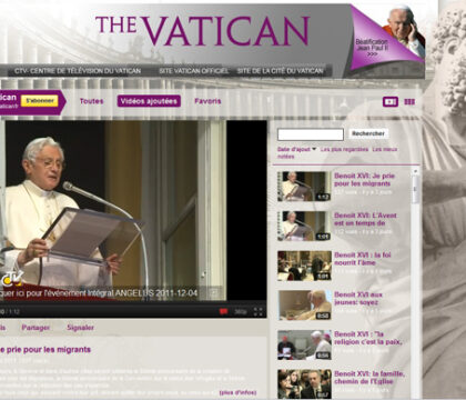 Le Vatican sur YouTube, désormais en français également