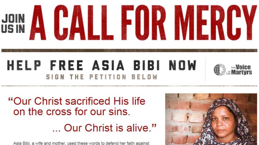 Signez la pétition pour sauver la vie d&rsquo;Asia Bibi