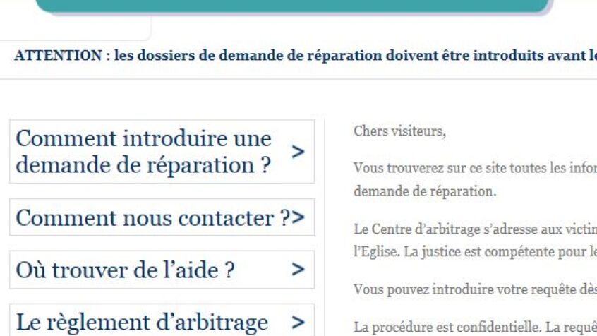 Centre d&rsquo;arbitrage: 108 demandes de réparation déposées à ce jour