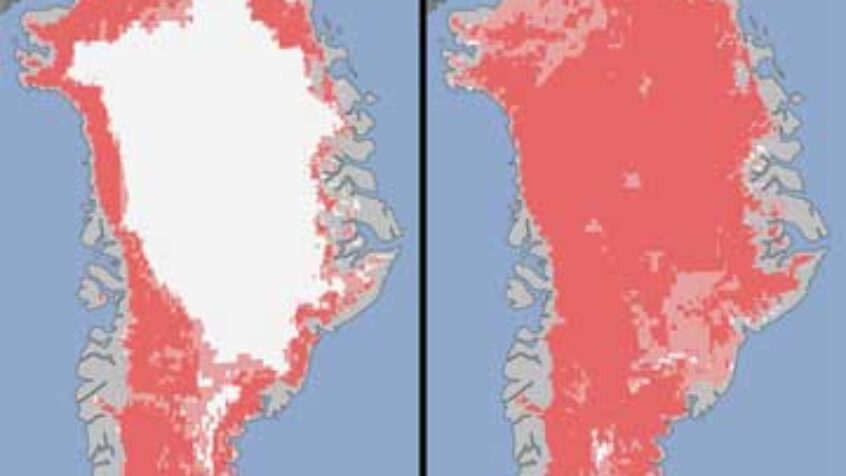 Fonte sans précédent de la calotte glacière du Groenland