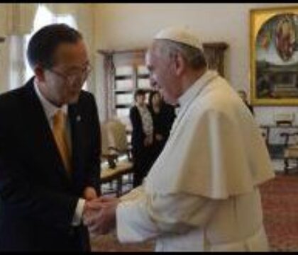 Le pape rencontre Ban Ki-Moon