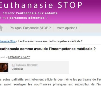 Euthanasie Stop: une initiative citoyenne