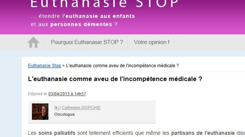 Euthanasie Stop: une initiative citoyenne