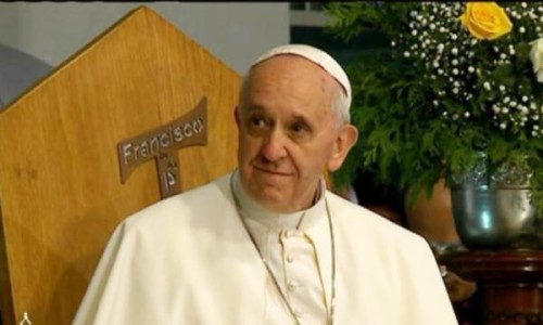 Le pape François à l’Institut Serafico