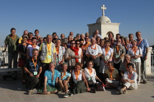 Participants au Pélé en Terre Sainte 2013