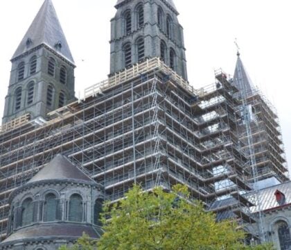 Tournai : une visite officielle sur le toit de la cathédrale