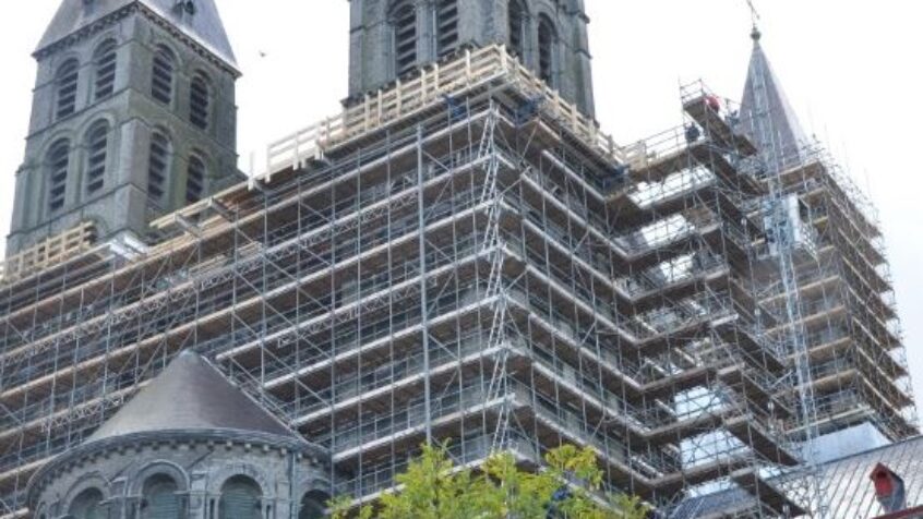 Tournai : une visite officielle sur le toit de la cathédrale