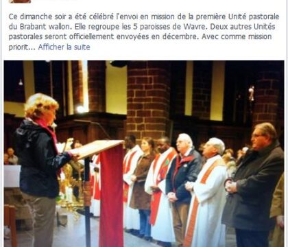Coup d’envoi pour l’Unité Pastorale de Wavre