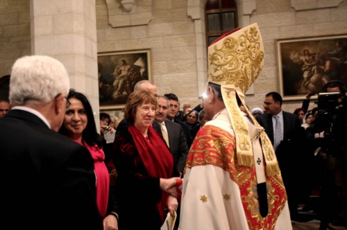 Catherine Ashton in Bethlehem