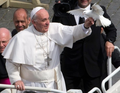 pape et colombe