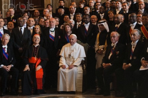 Pape François et diplomates