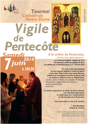 Affiche Vigile Pentecote Tournai 2014