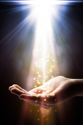 faith falls on your hand