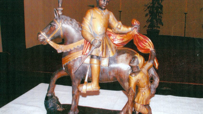 Tournai: la statue de saint Martin a disparu à Lens