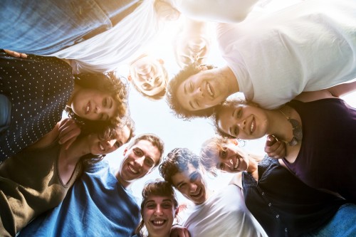 Group of friends at the park