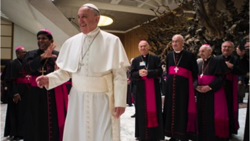 Le pape François a reçu les évêques amis des Focolari