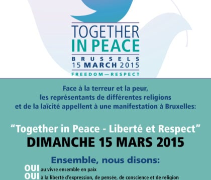 Bruxelles : Marche nationale « Together in Peace » le 15 mars