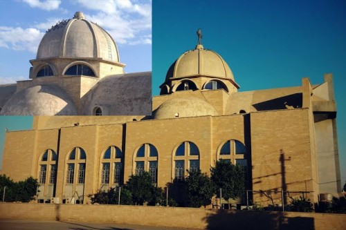 Eglise syro-orthodoxe Saint Ephrem à Mossoul (Irak) transformée en mosquée par l'EI