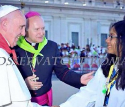 Une jeune Hennuyère a rencontré le pape…