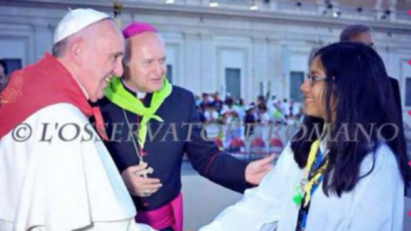 Une jeune Hennuyère a rencontré le pape…