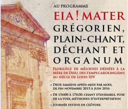 « Eia ! Mater » : un nouveau cycle d’initiation au chant grégorien à Liège