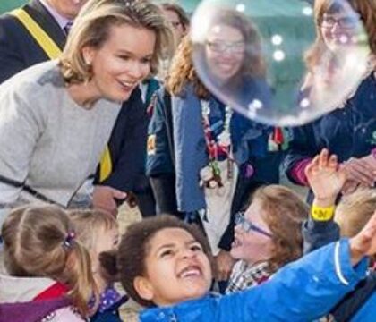 La reine Mathilde au centenaire des Guides de Belgique