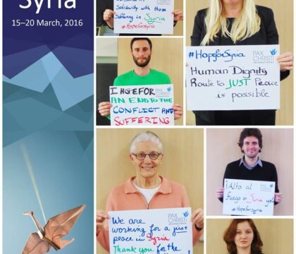 Pax Christi International se mobilise en faveur de la paix en Syrie