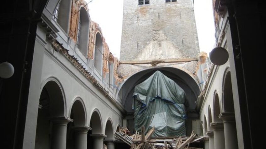 Collégiale de Ciney : les travaux de reconstruction démarrent