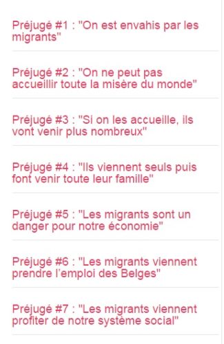 Liste des préjugés