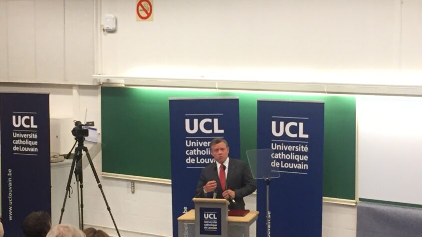 Le roi Abdallah de Jordanie au CISMOC de l’UCL