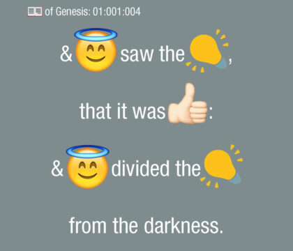 La Bible traduite en « emoji »