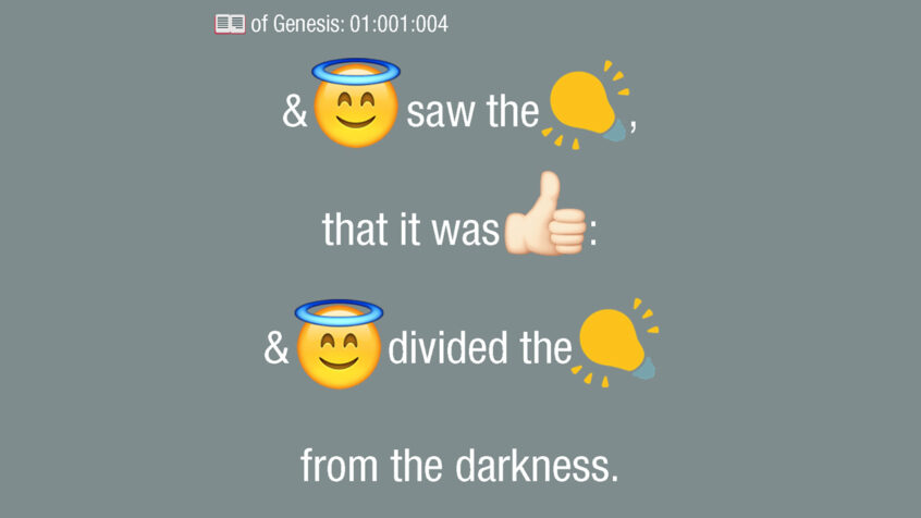 La Bible traduite en « emoji »