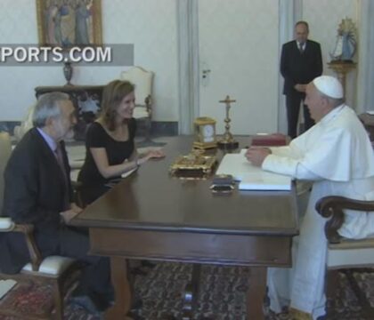 La princesse Marie-Esméralda de Belgique reçue par le pape