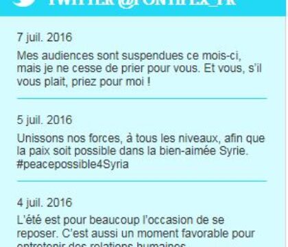 Un message papal explicite