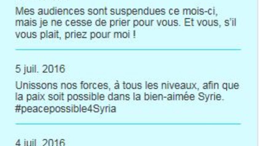 Un message papal explicite