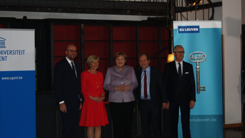 Angela Merkel docteur honoris causa de deux universités flamandes