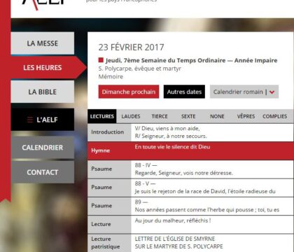 Un nouveau site pour l&rsquo;AELF