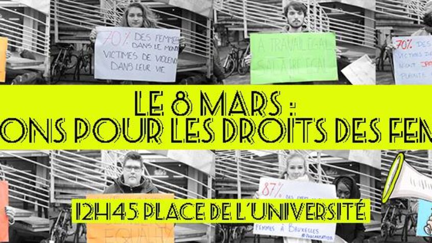 Marche mixte et en musique pour la Journée de la Femme à LLN