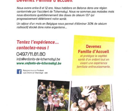 Accueillir un enfant de Tchernobyl durant l&rsquo;été