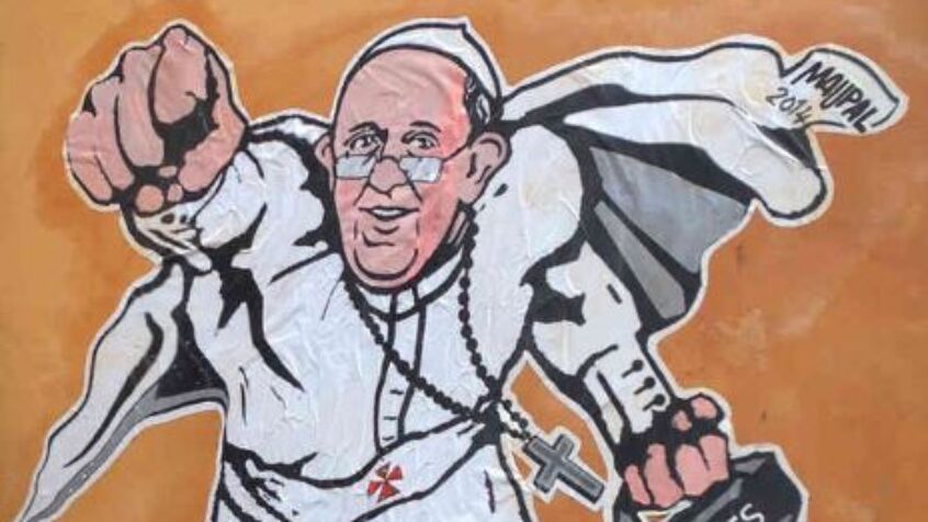 François « superpape » en T-shirt officiel!