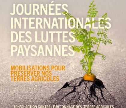 Journée internationale des luttes paysannes: mobilisation contre les accords de libre-échange à Bruxelles
