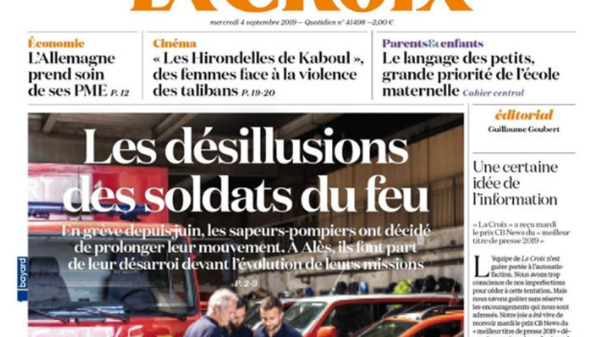 « La Croix » reçoit le prix du « meilleur titre de presse 2019 »