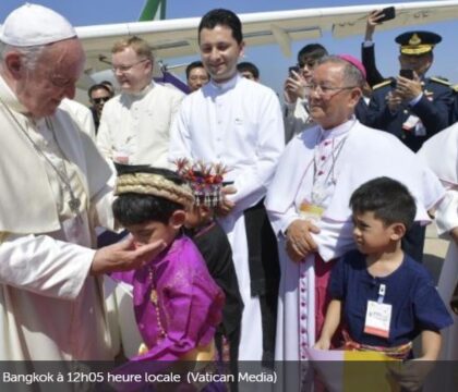 Le pape François est bien arrivé en Thaïlande