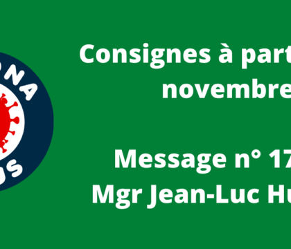 Reconfinement – Message de Mgr Hudsyn